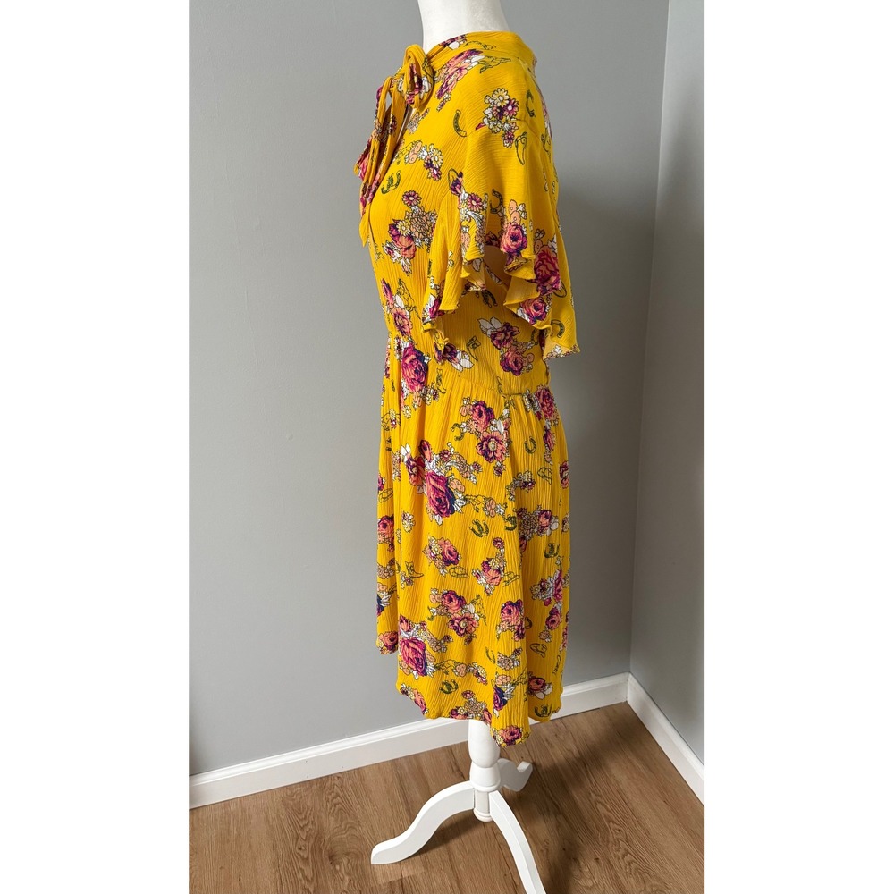 ModCloth Downhome Darling Yellow Western Cowboy Rodeo Dress w/ Slip Size Large - Picture 10 of 13